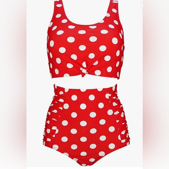 COCOSHIP Other - NWT COCOSHIP retro women’s red & white polka dot 2-piece bikini - size 16